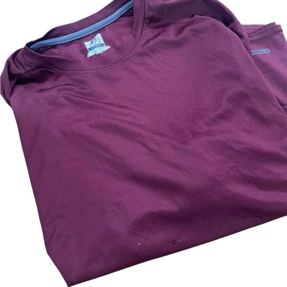 Russell athletic Men's burgandy shirt dri fit finish size XL